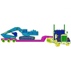 Construction Machinery Vehicles Embroidery Design 8